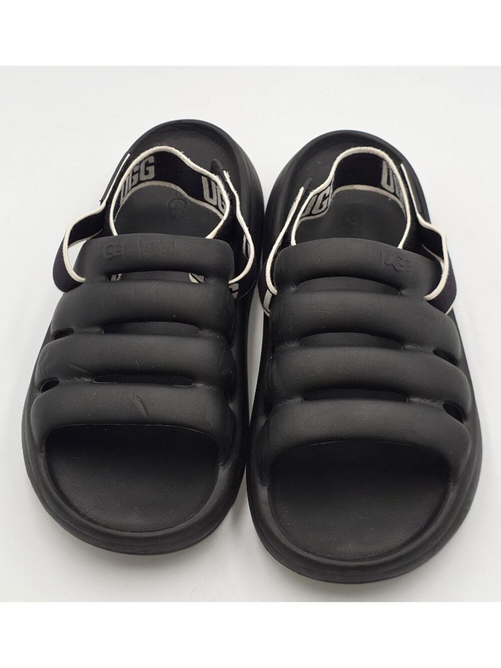 UGG Women's Black Sport Yeah Slide Logo Slingback Strap Sandals Size 10 3829 - Picture 7 of 16